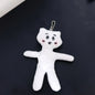 Hachiware Usagi Plush Keychain – Star Hugging Doll Pendant, Soft Hanging Plush Charm for Bags & Backpacks (Bead Chain or Metal Buckle)