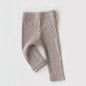 0-3T Baby Striped Cotton Stretch Leggings – Elastic Waist Toddler Skinny Pants