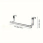 Stainless Steel Over-Door Towel Rack — Non-Drilling Hanging Towel Bar for Bathroom & Kitchen, Single Bar, 9.3/14.4 in (23.5/36.5 cm)