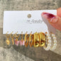 Gold Butterfly & Heart Dangle Earrings Set – Acrylic Drop Jewelry for Women