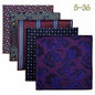 5-Pack Men's Microfiber Pocket Squares 12.6 in (32 cm) - Jacquard Woven Wedding & Formal Handkerchiefs, Assorted Patterns