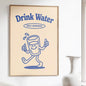 Music Groovy Record Player Get This Bread Drink Water Self Care Quotes Wall Art Canvas Painting Posters Living Room Home Decor
