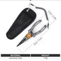 Fishing Line Scissors Keychain - Serrated Stainless Steel Blade, Titanium-Coated Corrosion-Resistant, Blunt Tip (9.5 x 6.27 cm / 3.74 x 2.47 in)