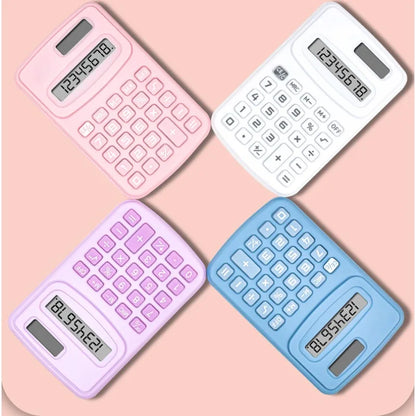 Mini Solid Color Pocket Calculator — Portable 4.0 x 2.5 in (100 x 63 mm) for Office, School & Teaching
