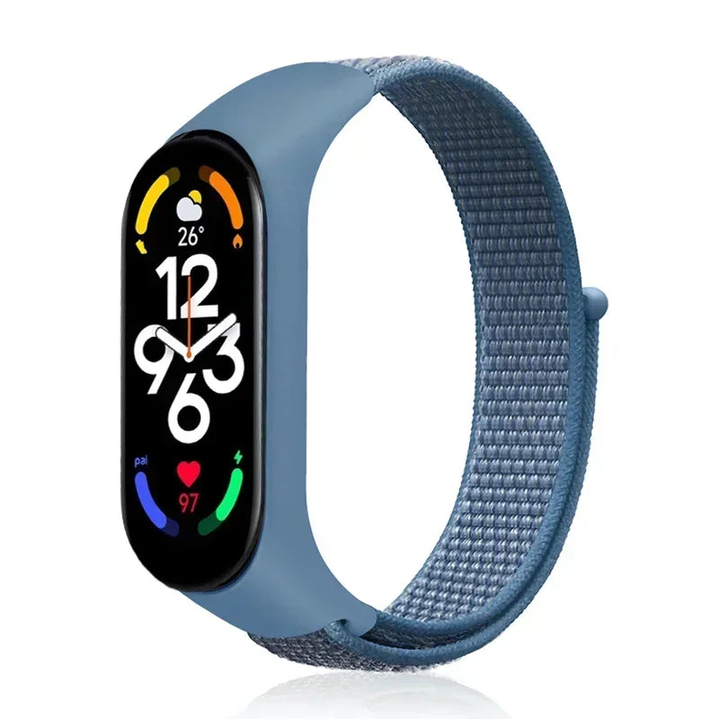 Nylon Loop Replacement Strap for Smart Fitness Tracker – Soft Adjustable Breathable Woven Wristband