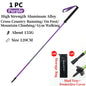 Foldable Quick-Lock 4-Section Trekking Poles Pair – 7075 Aluminum Adjustable 110/120 cm (43.3/47.2 in) EVA Grip Tungsten-Cobalt Tips
