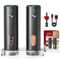Electric Salt and Pepper Grinder Set – USB Rechargeable Automatic Ceramic Mills, 6-Setting Adjustable Coarseness, LED Light, 110 ml (3.72 fl oz)