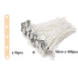 100-Pack Pre-Waxed Cotton Candle Wicks with Metal Sustainer Tabs — 2.5–20 cm (1–7.9 in) Smokeless DIY Candle Making