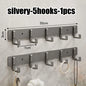 Heavy-Duty Adhesive Wall-Mounted Towel and Clothes Hook - No-Drill Stainless Steel Multi-Hook for Bathroom and Kitchen