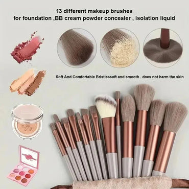 Soft Fluffy Professional Makeup Brush Set - 13-16pcs for Foundation, Eyeshadow, and More