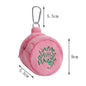 Pink Kawaii Mini Plush Coin Purse – Cute Cake Design Earphone & Cord Storage Pouch with Keychain