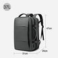 Expandable Business Backpack for Men - 17.3" Laptop, USB, Waterproof Travel Bag