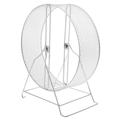 Silent Iron Exercise Wheel for Hamsters Quiet Small Pet Running Wheel with Stand