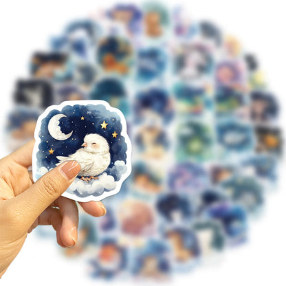 50/100PCS Cartoon Animal Fantasy Graffiti Stickers Decorative Guitar Notebook Luggage DIY Waterproof Stickers