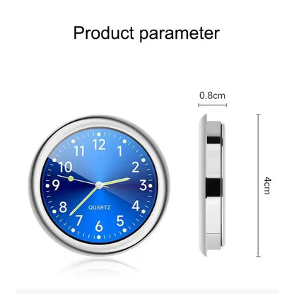 Luminous Mini Car Clock Stick-On Digital Dashboard Quartz Timepiece - 1.6 in (4 cm)