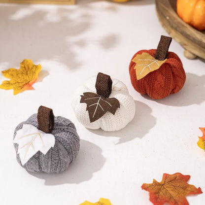 Knitted Halloween Pumpkin Decoration, Cotton, Mix or Single Colors