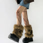 Faux Fur Leg Warmers – Furry Boot Cuffs for Women, Harajuku JK Lolita Cosplay, Winter Boot Socks, Available in 9.8"/11.8"/15.7" (25/30/40 cm)