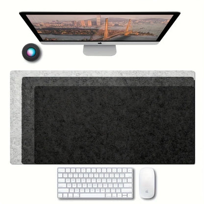 Large Wool Felt Gaming Mouse Pad – Non-Slip Desk Mat for Keyboard & Laptop