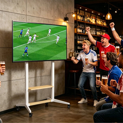 Rolling TV Stand for 40-100 Inch TVs with Shelf
