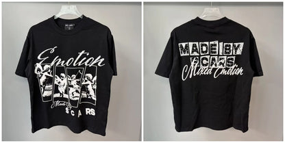 MIXED-EMOTION Rhinestone Graphic T-Shirt