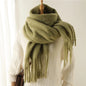 Women's Cashmere-Feel Long Tassel Scarf Shawl - Pashmina Blanket Wrap 94 in (240 cm) Thick Soft Winter Wrap