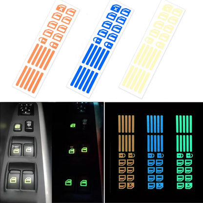 Glow-In-The-Dark Car Window Button Stickers - Luminous Switch Decals for Interior Night Visibility