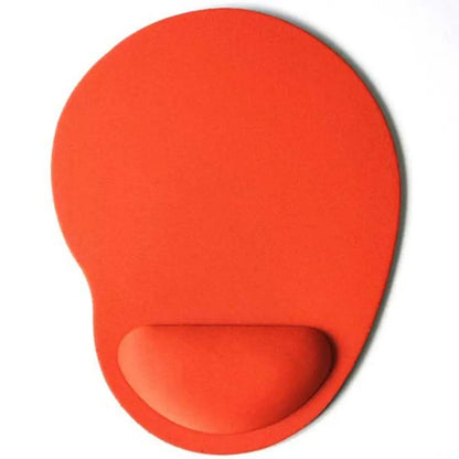 Ergonomic Wrist Rest Mouse Pad - Memory Foam + Gel Support, Non-Slip Base, Pain Relief, Office and Gaming, Dark Blue/Orange/Purple