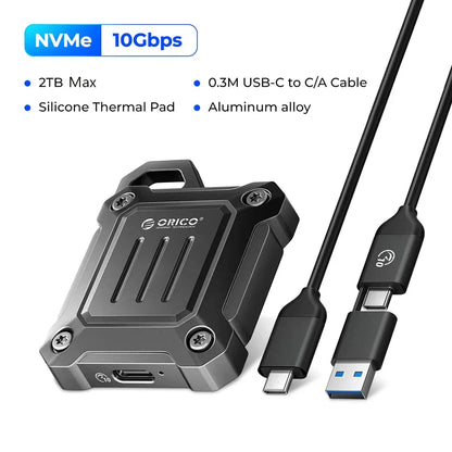 Portable M.2 2230 NVMe SSD Enclosure USB-C 10Gbps — USB 3.2 Gen 2