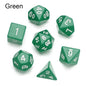 7-Piece Black Polyhedral Dice Set for D&D TRPG Tabletop RPG, Board & Card Games