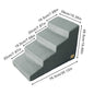 Pet Stairs Ramp 3 & 4-Step — High-Density Foam Dog & Cat Ramp, Removable Washable Cover, Non-Slip Sofa Stairs
