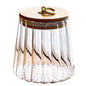 Food Container Kitchen Storage Bottles Jar Glass Airtight Canister Grains Tea Coffee Beans Grains Candy Jars Wood Lid Containers