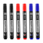 Permanent Fine Tip Marker Pens 1.5mm Waterproof Ink - 3/6 Pack Black Blue Red