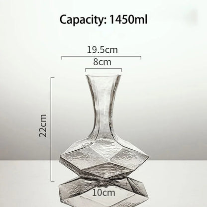 Irregular Wine Decanter Creativity 1450ml Decanter Dispenser Crystal Glass Wine Aerator Mirror Jug Gift Bar Decor Art Glassware