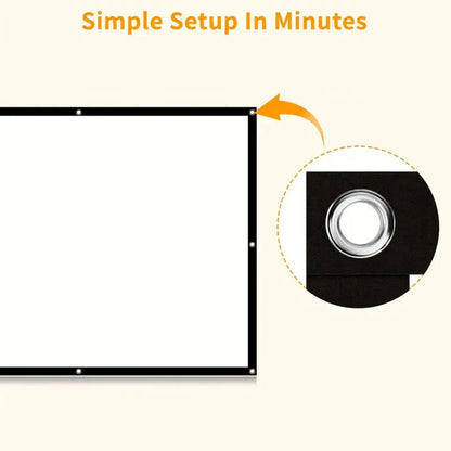 Portable projection screen 120 inches. Projection screen suitable for high-definition projectors.