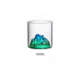 Snow Mountain 3D Glass Drinkware – Transparent Whiskey & Water Cup, Multipurpose, 180ml (6.1oz) & 300ml (10.1oz)