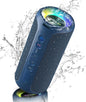 Waterproof 40W Portable Bluetooth Speaker with RGB LED Lights, 30-Hour Playtime, IPX7, TWS