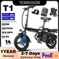 Foldable Electric Bike 500W Motor Dual Disc Brakes 14-inch (35.6 cm) Wheels 48V 10Ah Battery Up to 22 mi Range 20 MPH Commuter with Seat & Basket