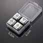 Stainless Steel Reusable Whiskey Stones - Quick-Freeze Ice Cubes with Storage Tray for Whiskey Wine Beer