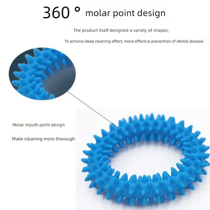 Durable Rubber Bone Chew Toy for Small Dogs - Bite-Resistant Teeth-Cleaning Training Toy
