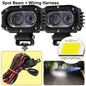 4 in (100 mm) LED Pod Light - Combo Spot + Flood Beam 9-30V Driving Work Fog Light for Car Motorcycle ATV UTV SUV Off-Road 4x4 Boat Truck