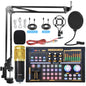 External Sound Card Studio Mixer with Noise-Reduction Microphone for Live Streaming, TikTok, Podcasting