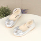 Girls Princess PU Leather Ballet Flats with Ankle Strap & Bow – Spring Autumn Dress Shoes for Kids 3-12