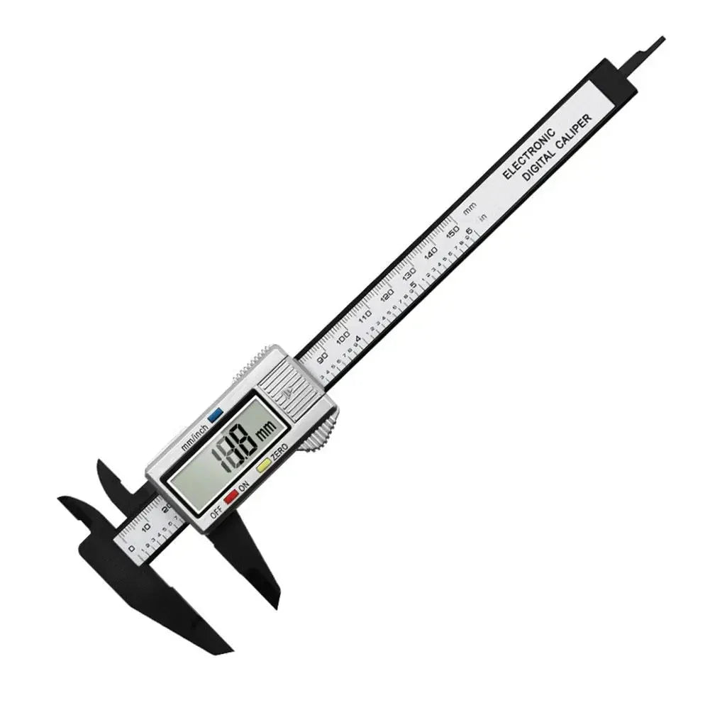 0-150mm (0-6 in) Digital Caliper – High-Strength Plastic Electronic Measuring Tool for Students, Woodworking & Home