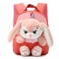 Plush 3D Rabbit Kids Backpack – Cute Bow Tie Cartoon Preschool & Kindergarten School Bag