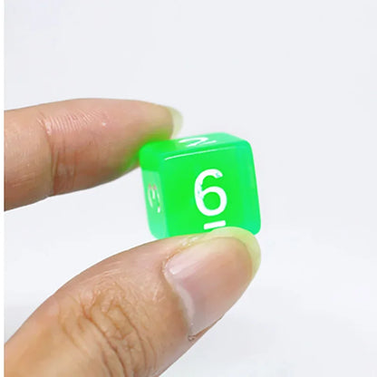7 PCS/Lot Square Corner Dice Colorful Transparent Acrylic 6 Sided Dice  Club/Party/Family Games