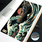 VIKAMA Black Wave Table Mat Black Game Mouse Pad Mat Anti-Slip Mat Desktop Carpet Game Handle Desktop Gadget Mouse Pad