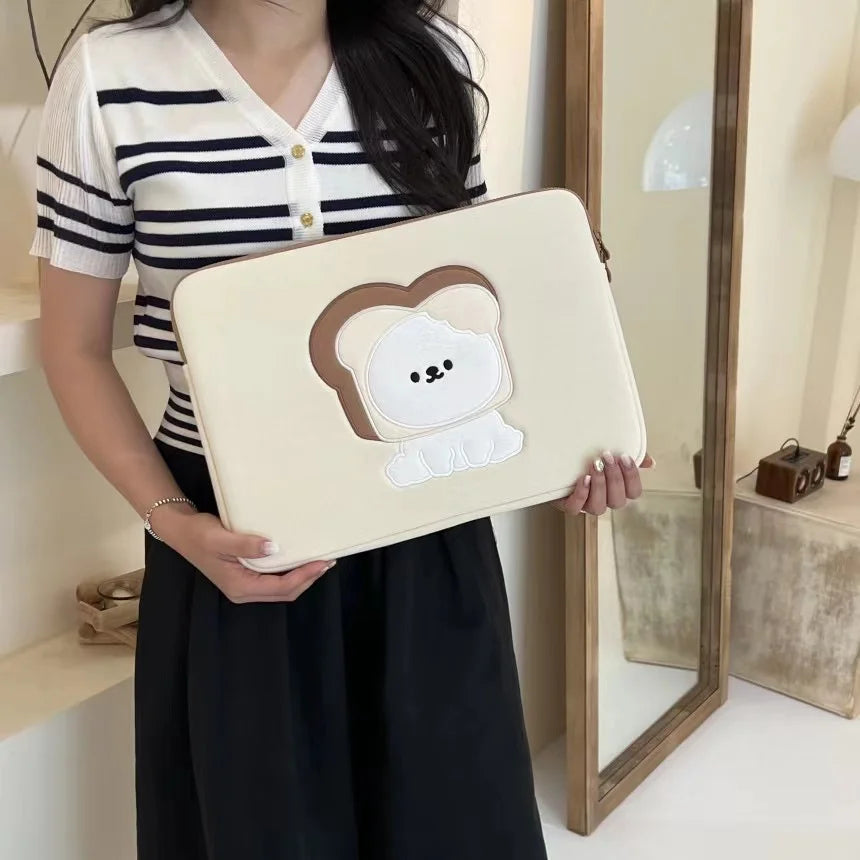 Cute Animal Print Laptop Sleeve 13–16 Inch — Shockproof Zipper Pouch