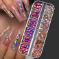 100/50cm Luxury Crystal Chain Nail Charms - 1.5/2mm Clear & AB Diamond Nail Art Decoration