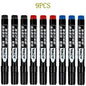 Permanent Paint Marker Pens – Waterproof Black Oil-Based Quick-Dry Markers for Tires & Oily Surfaces (3/9 Pack)