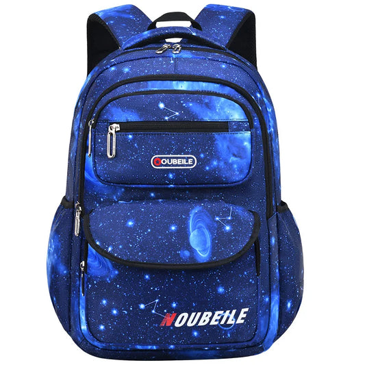 Starry Sky Kids Backpack - Waterproof School Bag for Boys & Girls, Polyester Book Bag